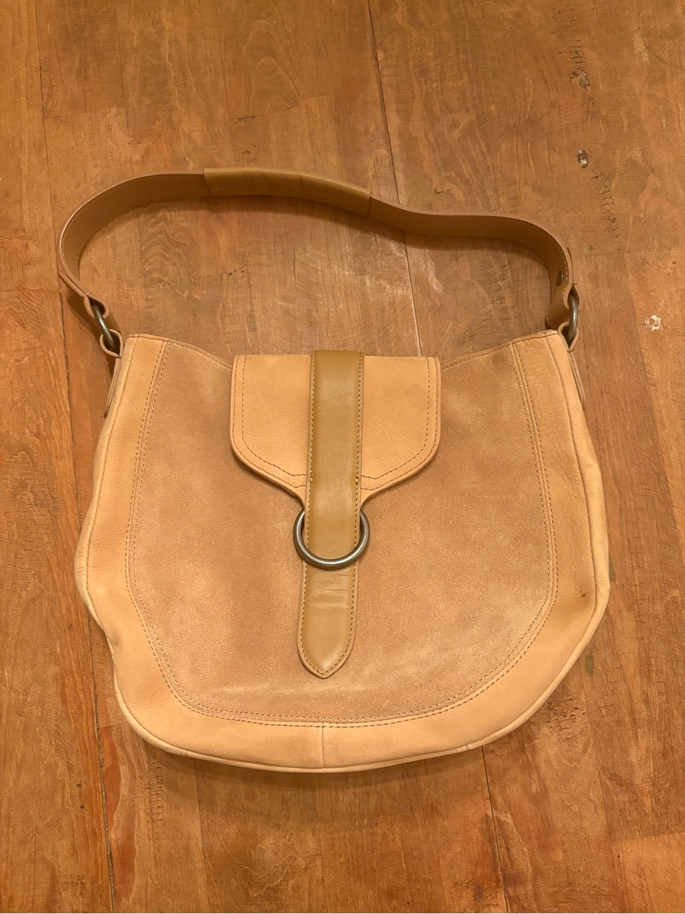 New Lucky Brand Suede and Leather Shoulder Bag NWOT
